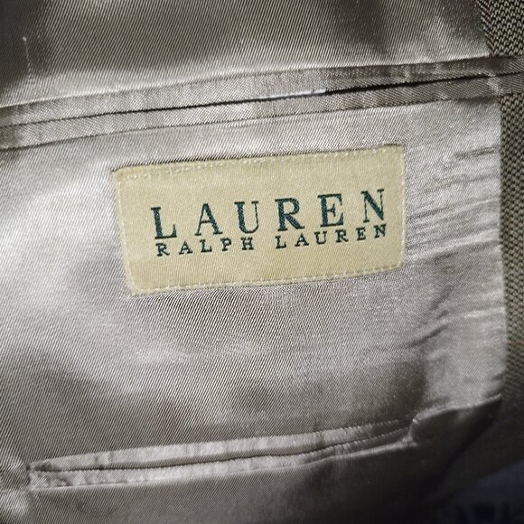 Ralph Lauren Men’s Blazer 42R Green Herringbone Sport Coat Jacket 2-Button - Picture 3 of 9